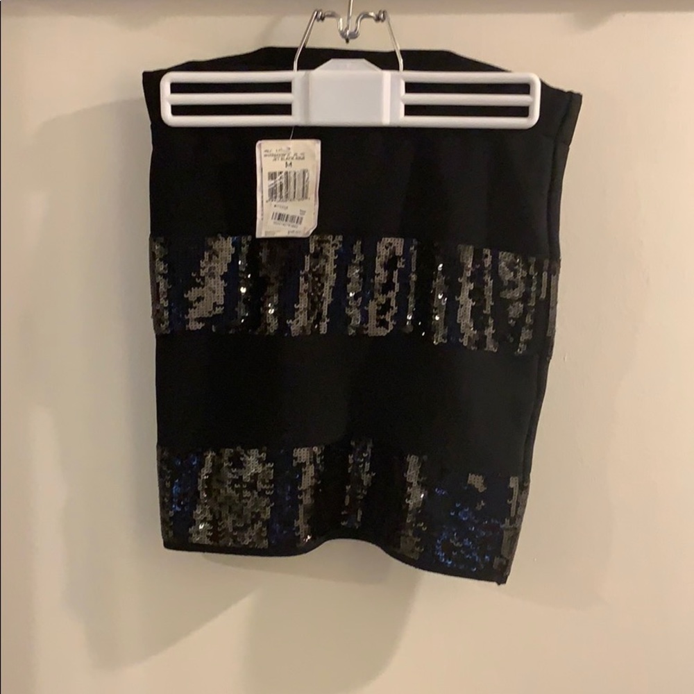 Guess black sequin mini skirt size medium